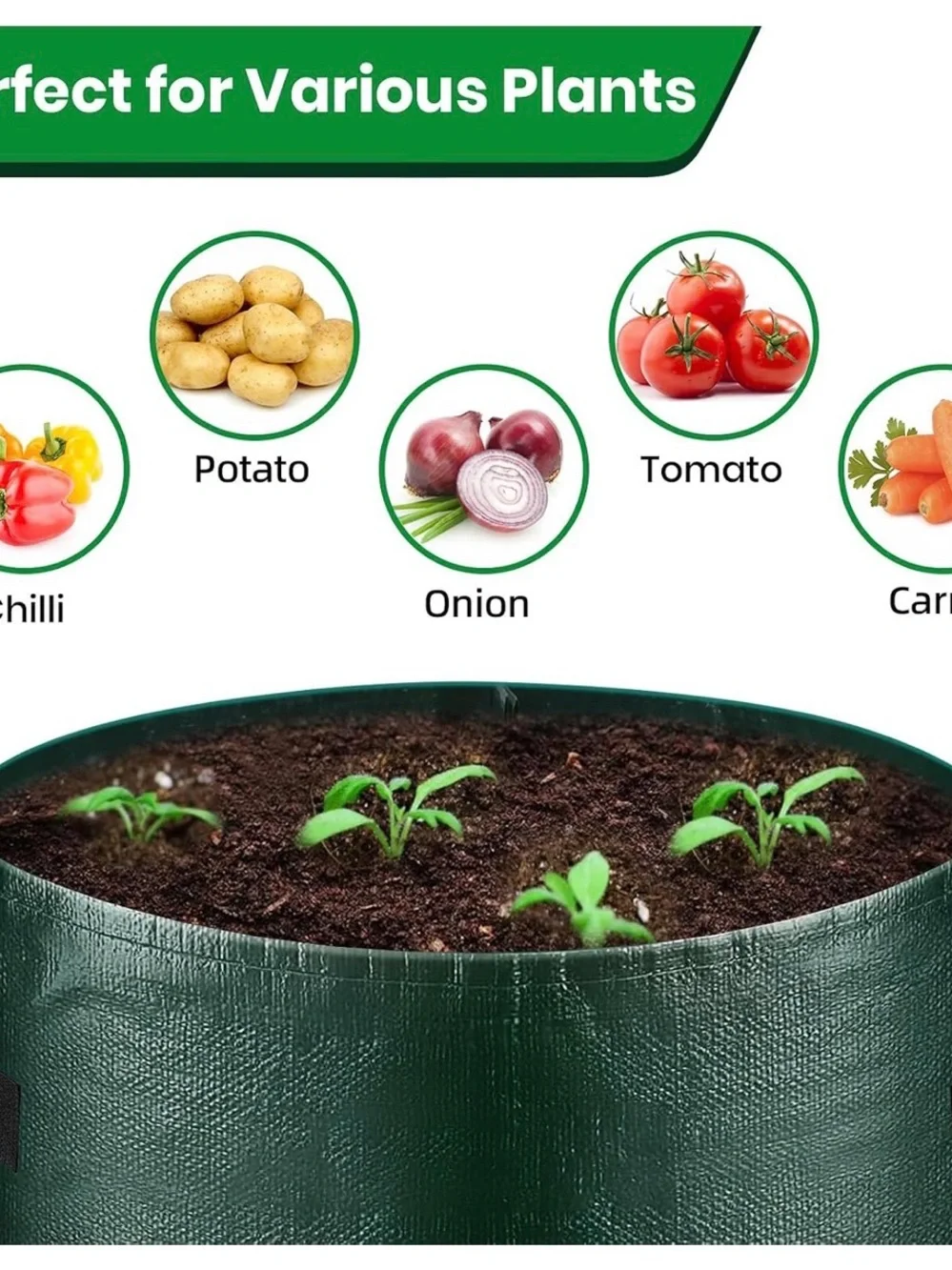 10 Gallon 3-Pack Potato Grow Bags